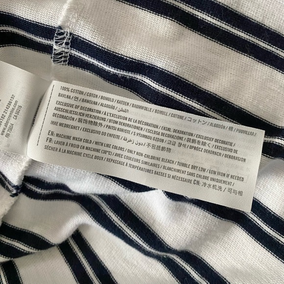 Abercrombie & Fitch 100% Cotton Striped Long Sleeve Nautical Top Size S - Picture 8 of 8